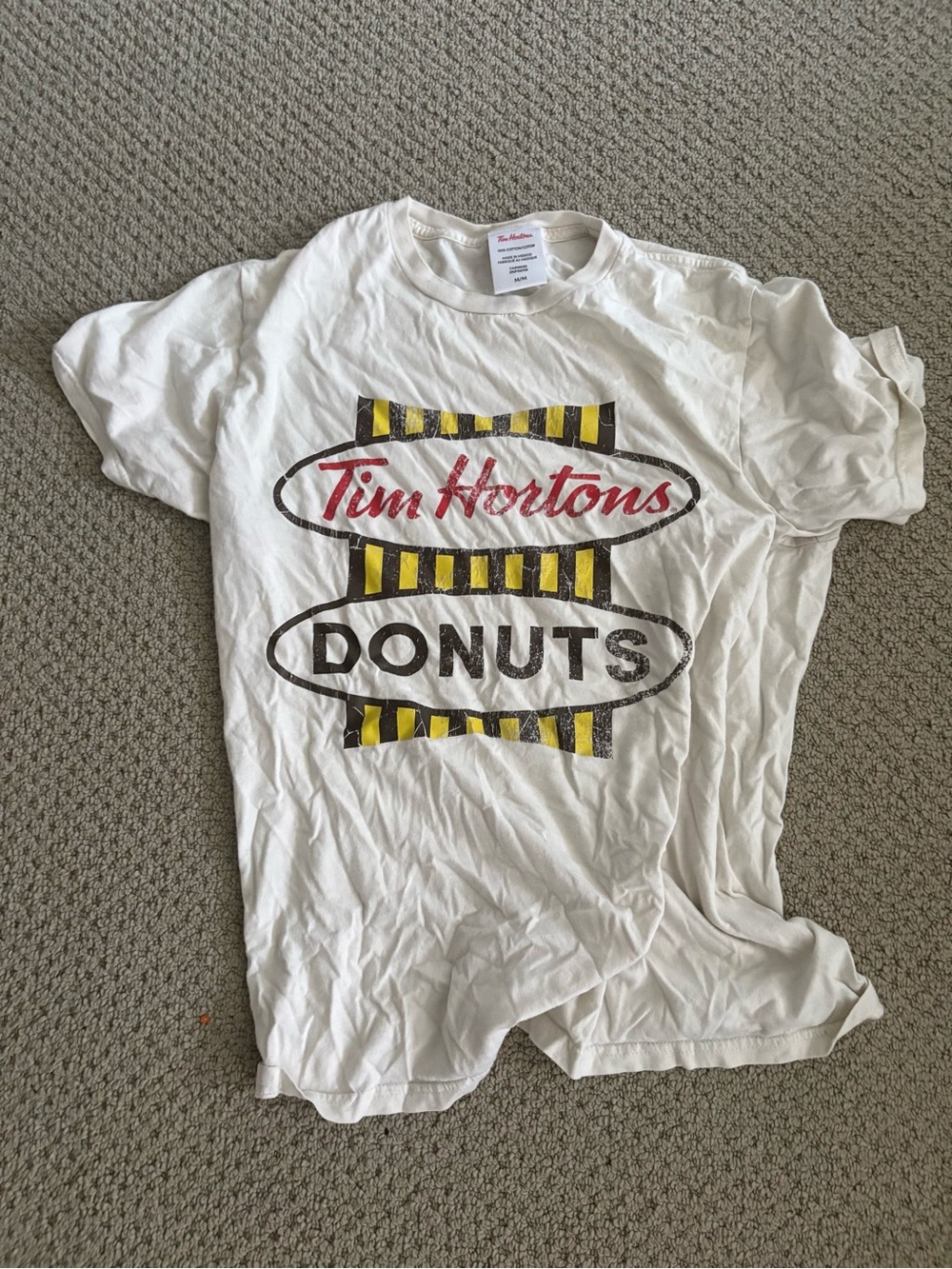 Men’s Tim Hortons Licensed White 'Donuts' Graphic T-Shirt